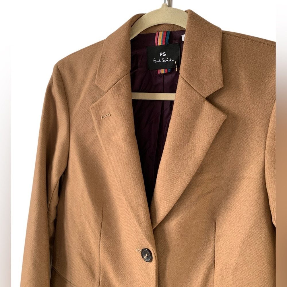 π₯π₯π₯ PS Paul Smith single-breasted camel coat size 38 or Smallπ₯π₯π₯ - Picture 4 of 13